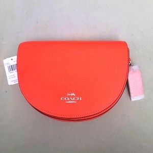 🩷 COACH Ellen Crossbody Bag | Peach Leather Purse – NWT Chic Everyday Essential